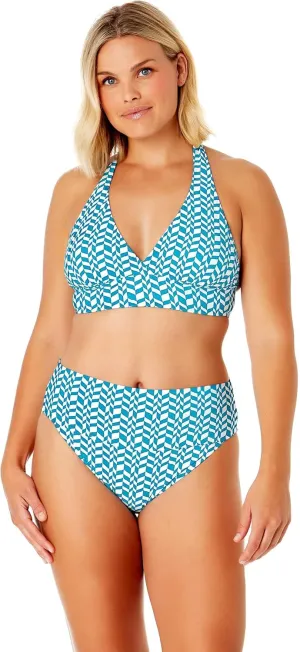 Women's Ripple Geo Halter Bikini Top