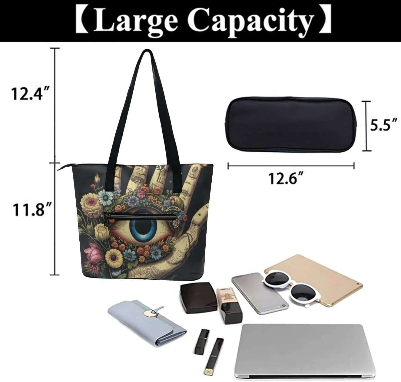Womens Shoulder Bag, Large Shoulder Bags Casual Handbags, Large Capacity PU Leather Shopping Work Bag