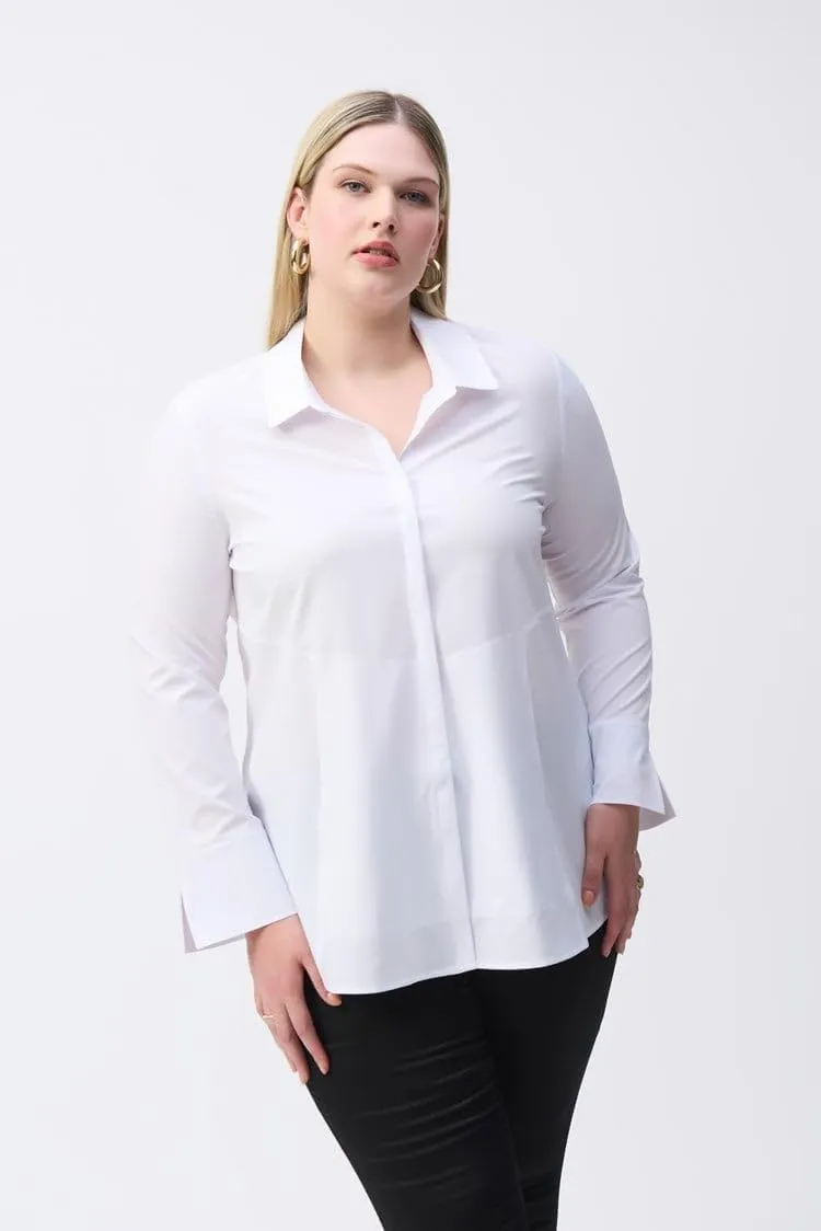 Women's Woven Button-Down Blouse with Pockets