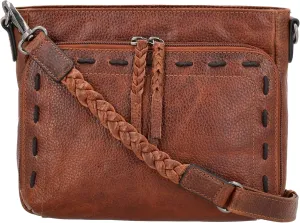 Women's Zoe Leather Crossbody Handbag - Concealed Carry with Universal Holster and Locking Zipper
