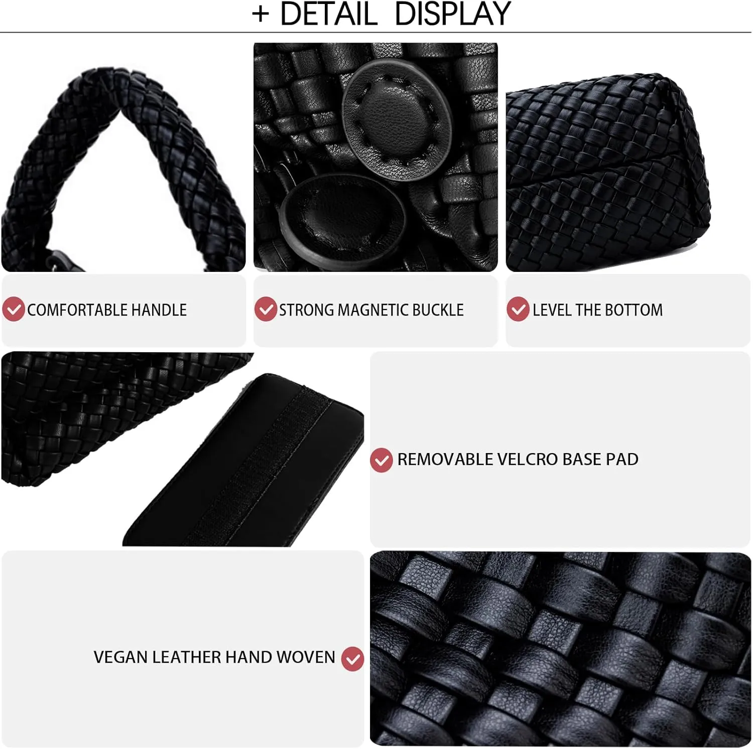 Woven Tote Bag For Women, Soft Foldable Top-Handle Wristlet Bag, Fashion Hobo Handbag, Composite Bag with Coin Purse