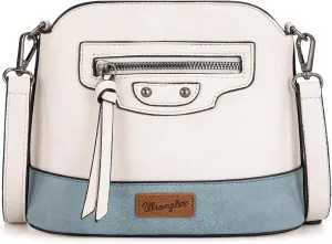 Wrangler Cow Print Crossbody Bag for Women Western Cross Body Purse with Signature Strap
