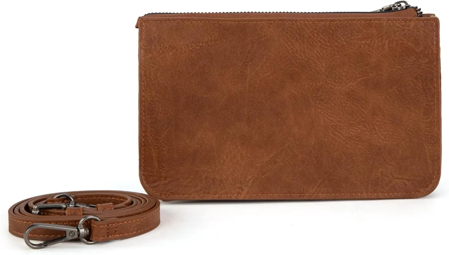 Wrangler RFID Crossbody Wallet Purse Vegan Leather Small Purses for Women with Phone Pocket and Adjustable Strap