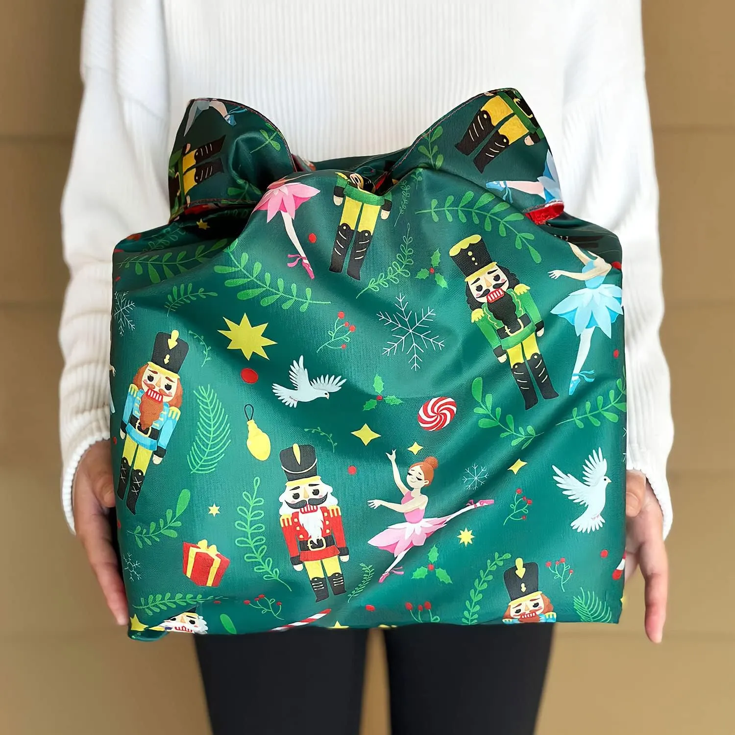 Wrapables Christmas Holiday AllyBag Collection Reusable Shopping Bag