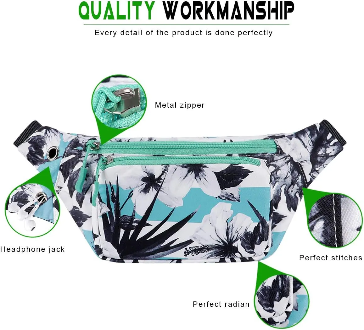 XEYOU Unisex Running Waist Pack with Adjustable Buckles, Lightweight Waist Bag for Sports, Hiking, Dog Walking Fanny Pack Belt Can Hold Passport, Money, Cellphone