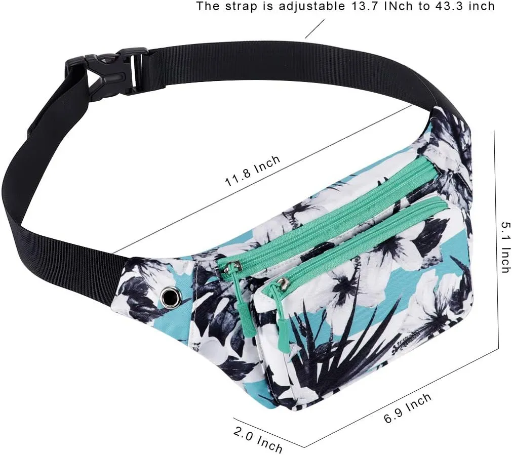 XEYOU Unisex Running Waist Pack with Adjustable Buckles, Lightweight Waist Bag for Sports, Hiking, Dog Walking Fanny Pack Belt Can Hold Passport, Money, Cellphone