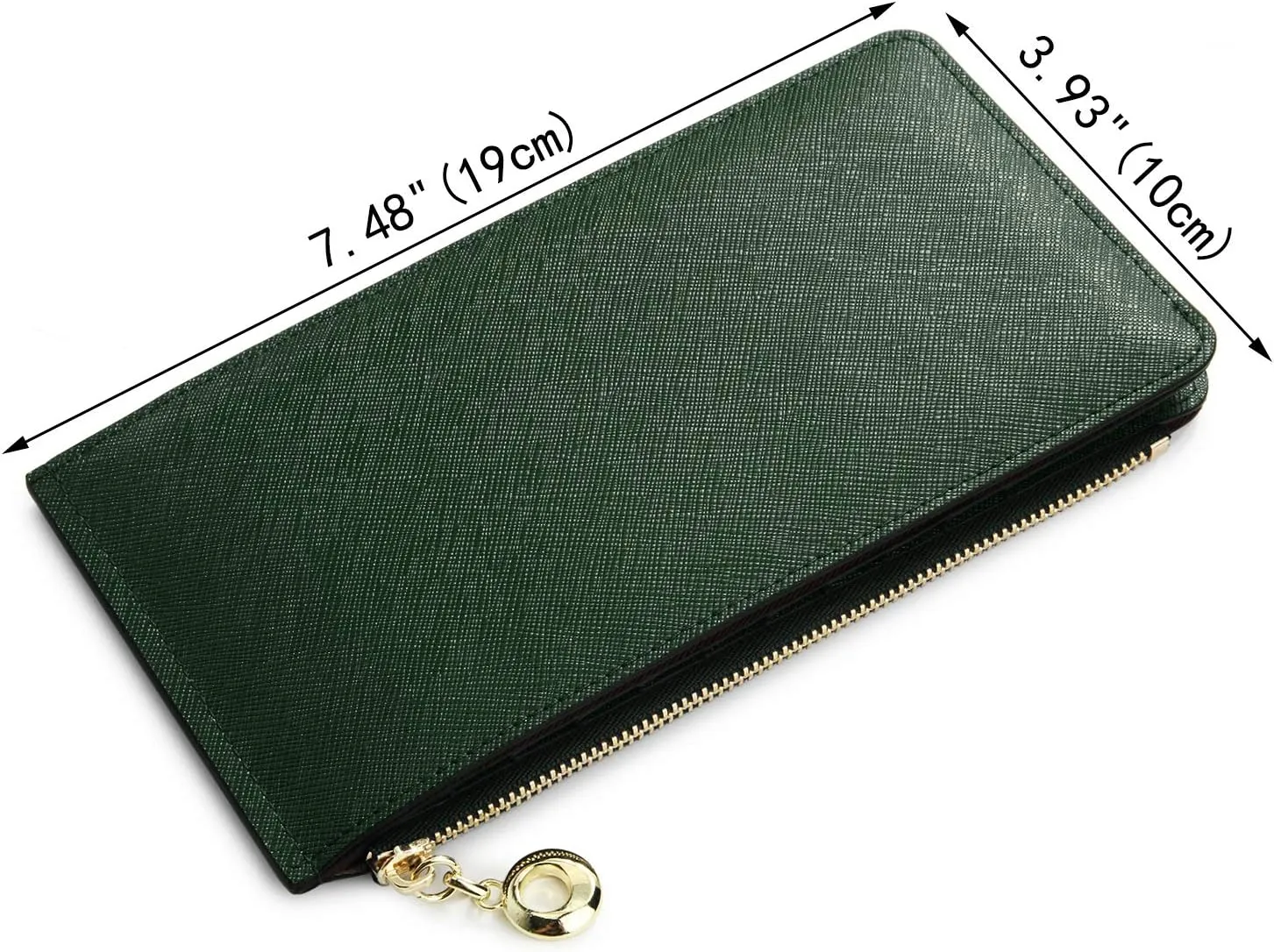 YALUXE Women's RFID Blocking Genuine Leather Multi Card Organizer Wallet with Zipper Pocket RFID Blocking