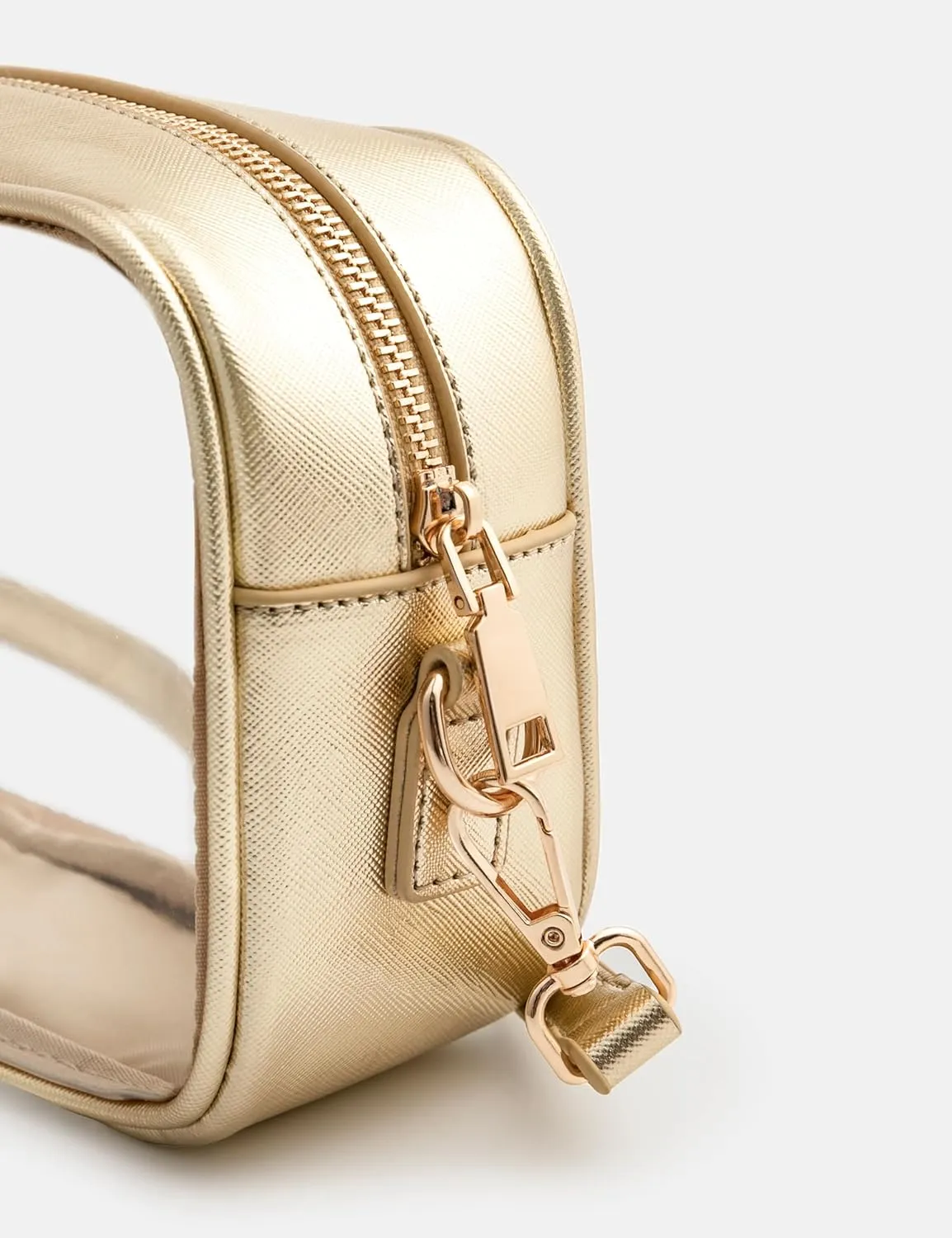 Yarnic Stadium Approved PVC Crossbody Purse - Small Clear Bag with Adjustable Shoulder Strap