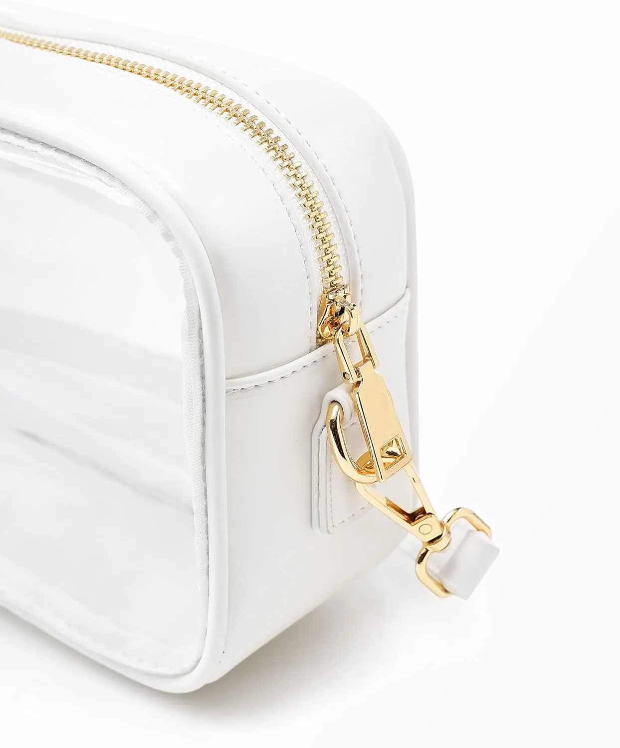 Yarnic Stadium Approved PVC Crossbody Purse - Small Clear Bag with Adjustable Shoulder Strap