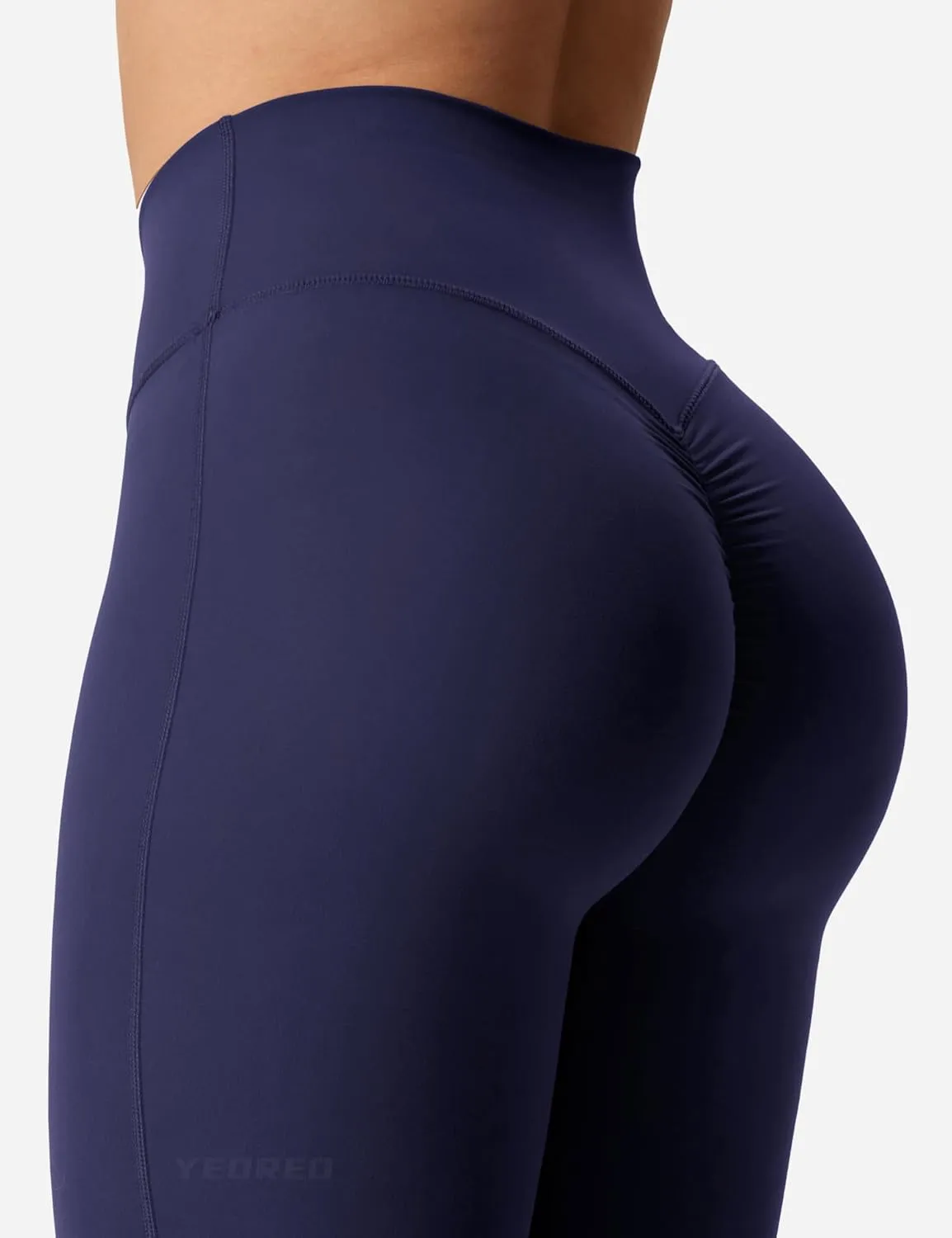 YEOREO Kalie Flare Scrunch Leggings for Women V Cross Waist Bell Bottom Yoga Pants Tummy Control Bootcut Workout Leggings