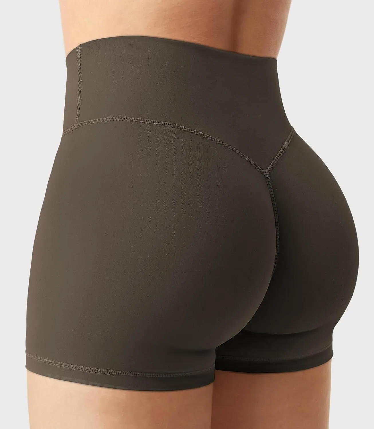 YEOREO Women's Biker Shorts 2.5" No Front Seam Elysina High Waist Hidden Scrunch Workout Gym Yoga Running Shorts