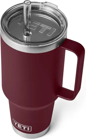 YETI Rambler 42 oz Straw Mug, Vacuum Insulated, Stainless Steel, Wild Vine Red