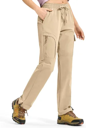 YSENTO Womens Cargo Pants Lightweight Water Resistant Quick Dry Camping Travel Hiking Pants with Pockets