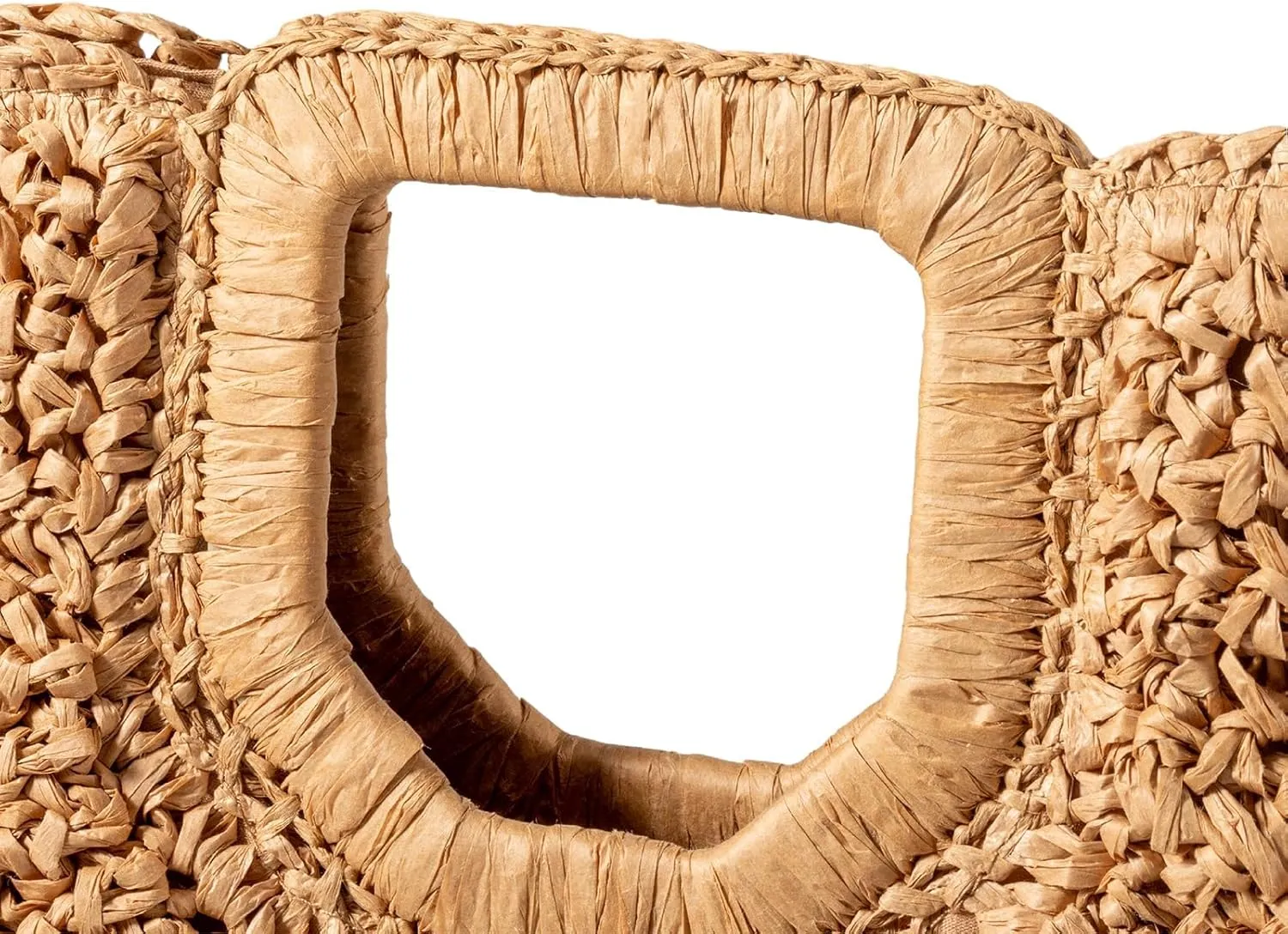 YYW Handmade Tote Bag for Women, Hand-woven Straw Large Hobo Bag with Round Handle Ring for Summer Beach