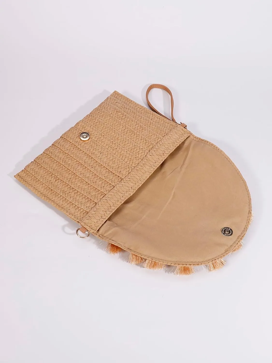 YYW Straw Clutch,Straw Handbag Clutch for Women Summer Beach Straw Woven Envelope Purse Wallet