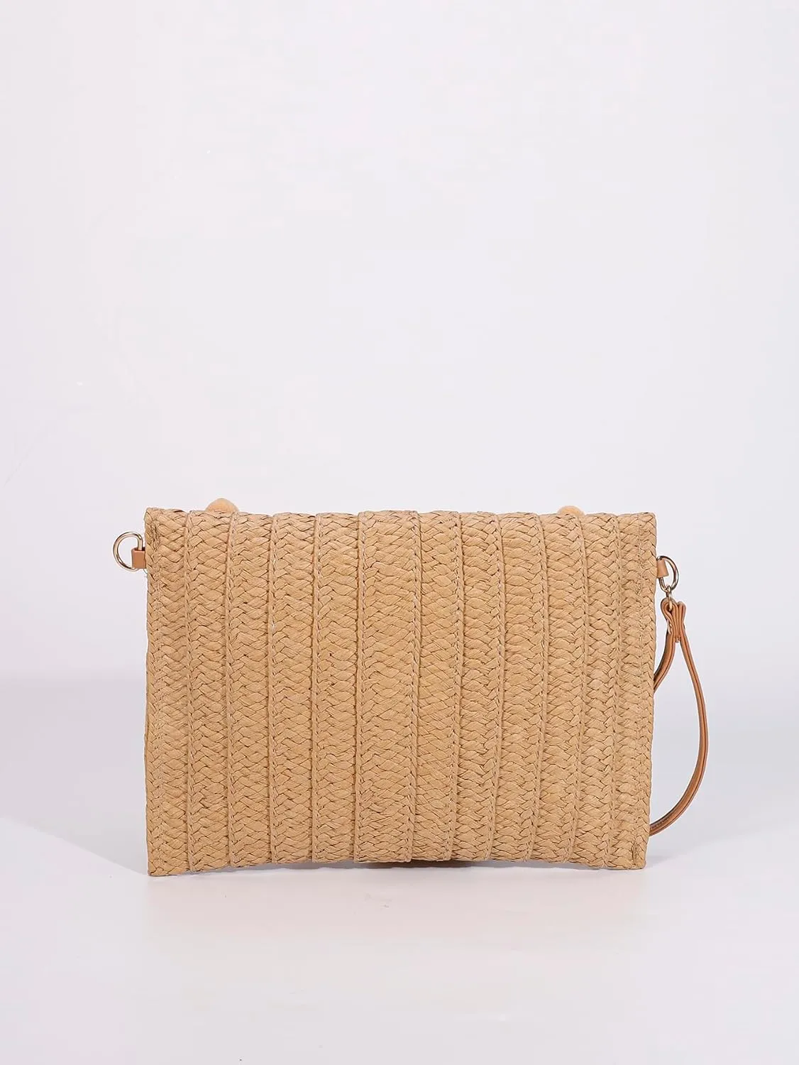 YYW Straw Clutch,Straw Handbag Clutch for Women Summer Beach Straw Woven Envelope Purse Wallet