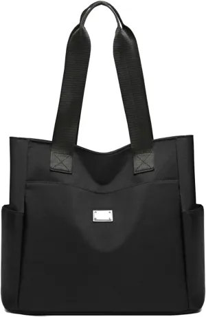 Zcjeaneviln Bag Waterproof, 2025 Large Capacity Waterproof Multi Pocket Nylon Shoulder Bag, Stylish and Lightweigh (Black)