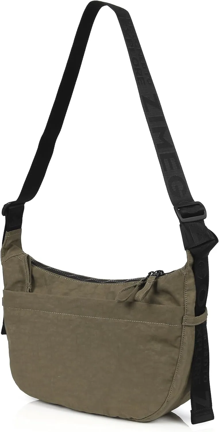 ZIMEGO Classic Crescent Crossbody Bag - Everyday Essential Travel Hobo Bag