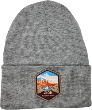 Zion National Park Beanie with Woven Patch